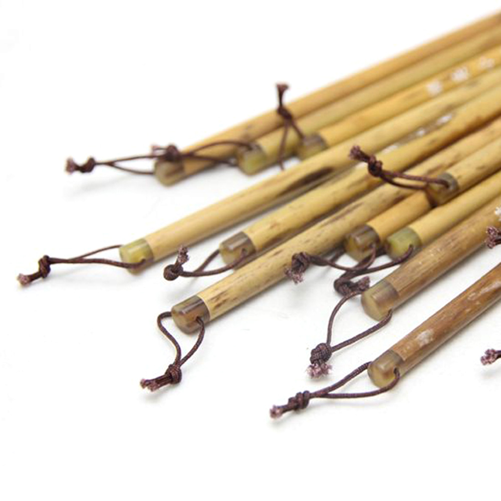 Handmade Writing Brush Weasel &#039;S Hair Beginner Copy Scripture Small Regular Script Cursive Calligraphy White Drawing Hook Line Natural Bamboos Green English