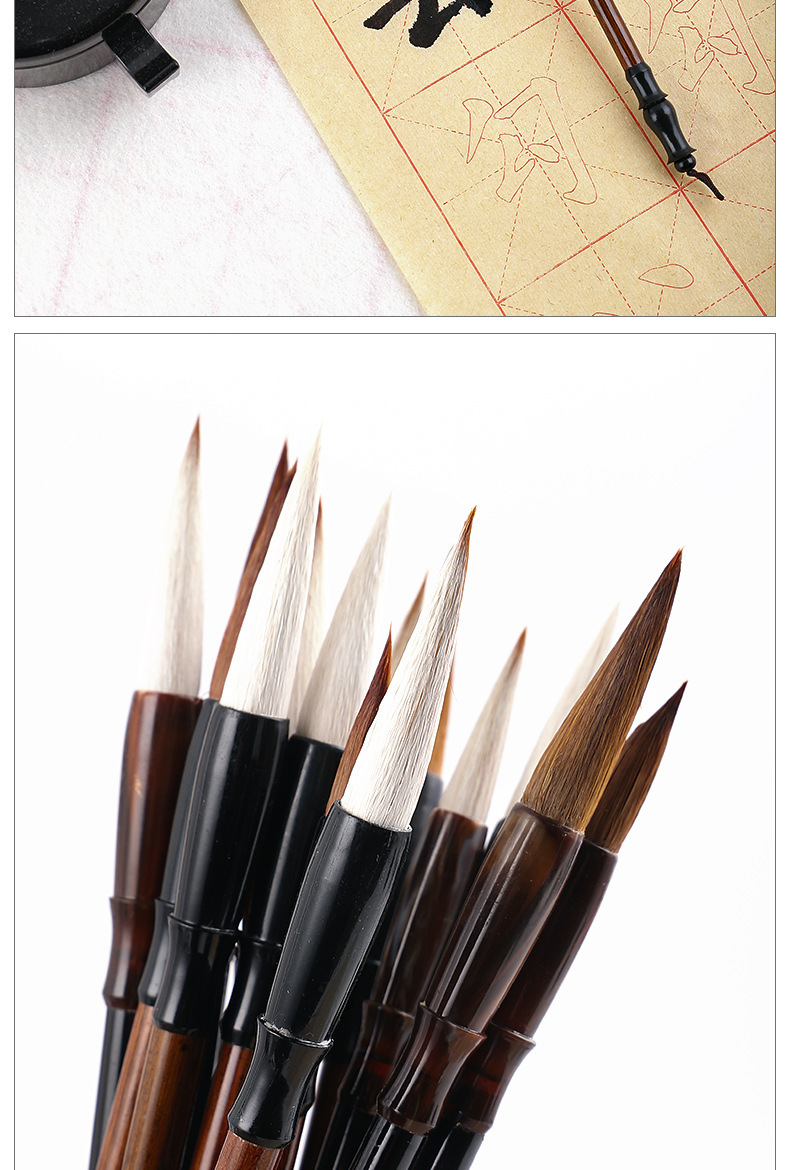 Bumi Student Writing Brush Made of Weasel's Hair Shangshu Mixed Hair Writing Brush Beginner Writing Brush Made of Goat's Hair Wholesale Calligraphy Supplies Writing Brush Maobi Bumi Student Writing Brush Made of Weasel's Hair Shangshu Mixed Hair Writing Brush Beginner Writing Brush Made of Goat's Hair Wholesale Calligraphy Supplies Writing Brush Maobi