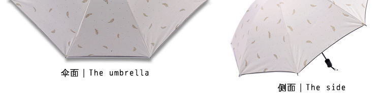folding has the umbrella umbrella of Bronzed Feather Vinyl Sunshade Creative Small fresh and clear umbrella folding folding has the umbrella umbrella of Bronzed Feather Vinyl Sunshade Creative Small fresh and clear umbrella folding