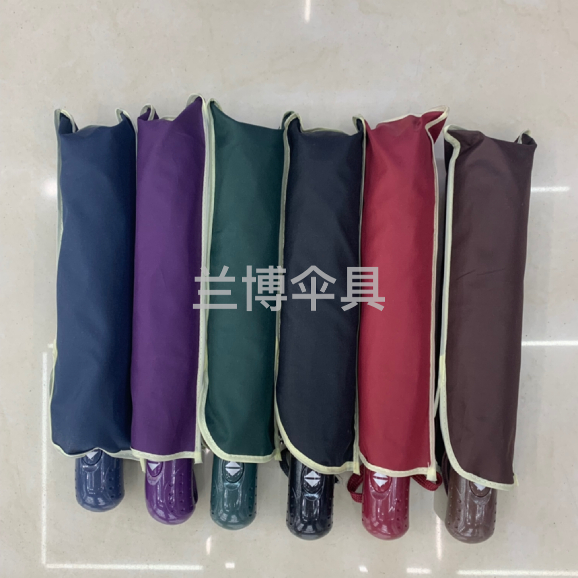 Tri-Fold Automatic 8-Strand NC Fabric Plain Sunny Umbrella Folding Umbrella Advertising Single Foreign Trade Umbrella