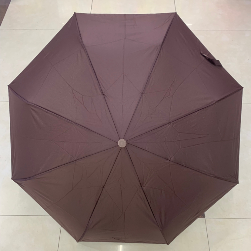Tri-Fold Automatic 8-Strand NC Fabric Plain Sunny Umbrella Folding Umbrella Advertising Single Foreign Trade Umbrella