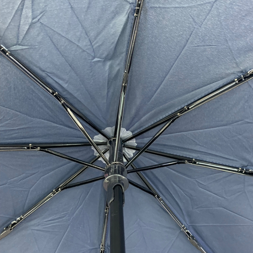 Tri-Fold Automatic 8-Strand NC Fabric Plain Sunny Umbrella Folding Umbrella Advertising Single Foreign Trade Umbrella
