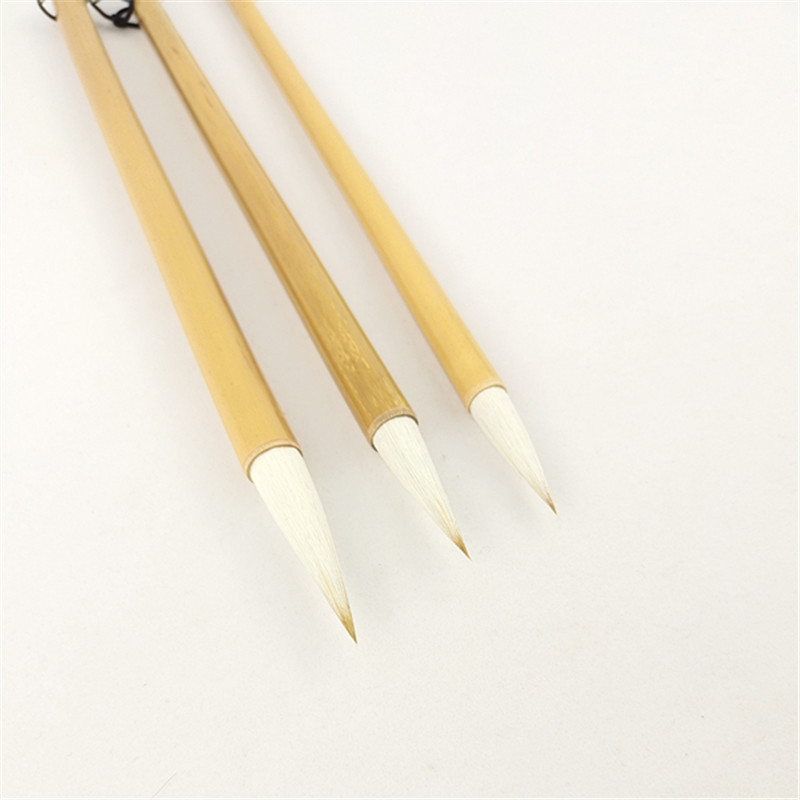 Doubled Both Writing Brush Set Calligraphy Materials Weasel&#039;s and Goat&#039;s Hair Primary and Middle School Students Calligraphy and Painting Traditional Chinese Painting Watercolor Painting Fine Brushwork Freehand Brushwork Ou Kai