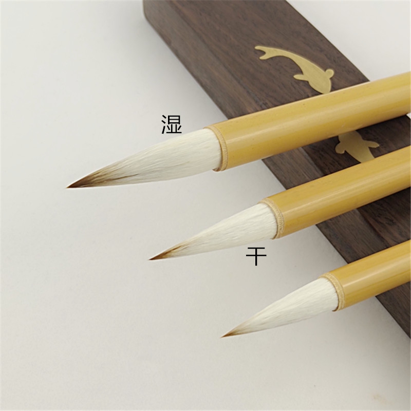 Doubled Both Writing Brush Set Calligraphy Materials Weasel&#039;s and Goat&#039;s Hair Primary and Middle School Students Calligraphy and Painting Traditional Chinese Painting Watercolor Painting Fine Brushwork Freehand Brushwork Ou Kai
