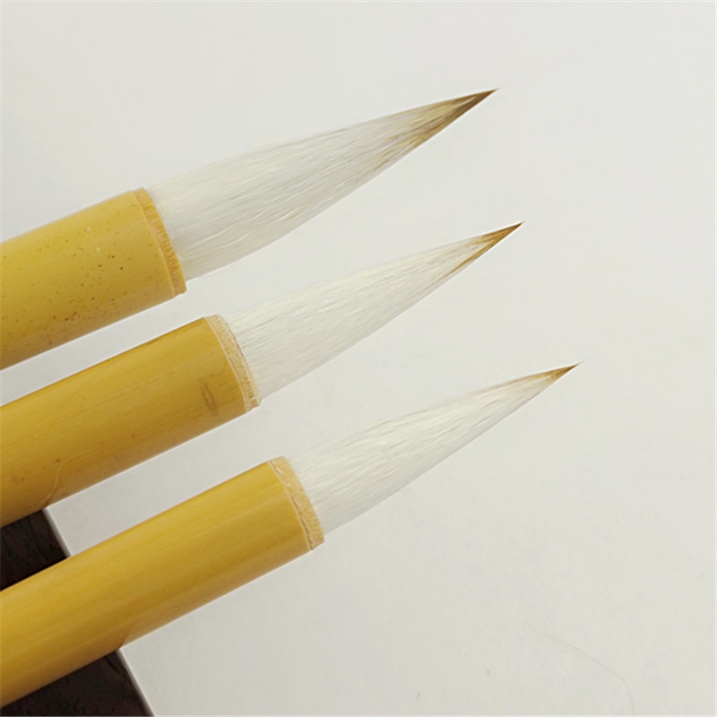 Doubled Both Writing Brush Set Calligraphy Materials Weasel&#039;s and Goat&#039;s Hair Primary and Middle School Students Calligraphy and Painting Traditional Chinese Painting Watercolor Painting Fine Brushwork Freehand Brushwork Ou Kai