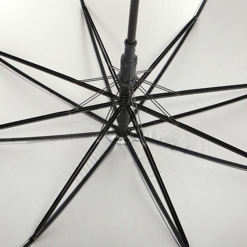 70cm Double-Bone Automatic Silver Glue Plaid Umbrella Dual-Use Super Large Reinforced Wind-Resistant Sun-Proof Rain-Proof Wholesale at a Low Price