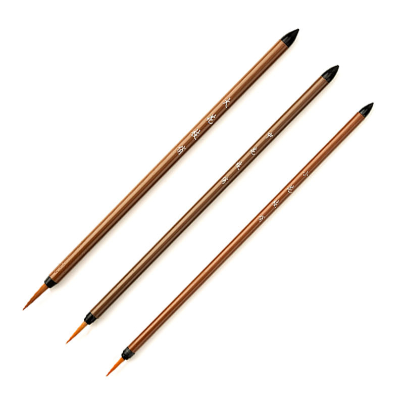Mouse Beard Delineating Writing Brush Only for Traditional Chinese Painting Slender Gold Small Regular Script Writing Brush Set Meticulous Painting Line Drawing Hook Brush