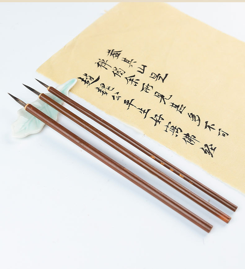 Mouse Beard Delineating Writing Brush Only for Traditional Chinese Painting Slender Gold Small Regular Script Writing Brush Set Meticulous Painting Line Drawing Hook Brush