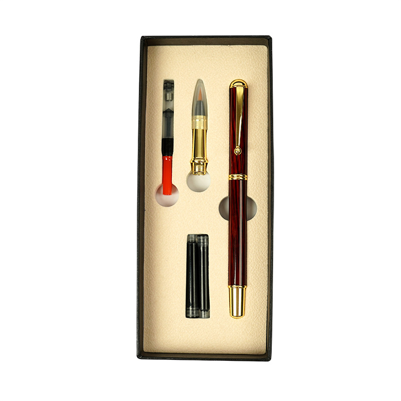 Qiumixuan New Portable Pen-Type Writing Brush Regular Script in Small Characters Calligraphy Copy Scripture Wolf Hair Brush Can Add Ink Art Beauty Soft Pen