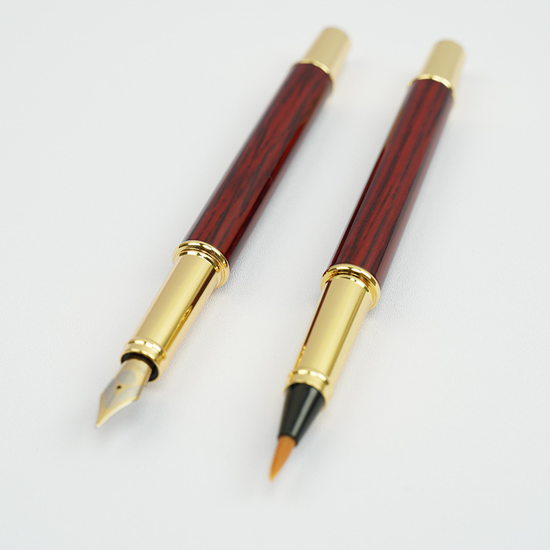 Qiumixuan New Portable Pen-Type Writing Brush Regular Script in Small Characters Calligraphy Copy Scripture Wolf Hair Brush Can Add Ink Art Beauty Soft Pen