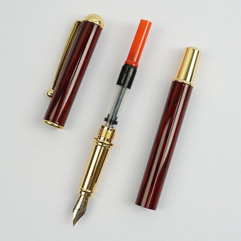 Qiumixuan New Portable Pen-Type Writing Brush Regular Script in Small Characters Calligraphy Copy Scripture Wolf Hair Brush Can Add Ink Art Beauty Soft Pen
