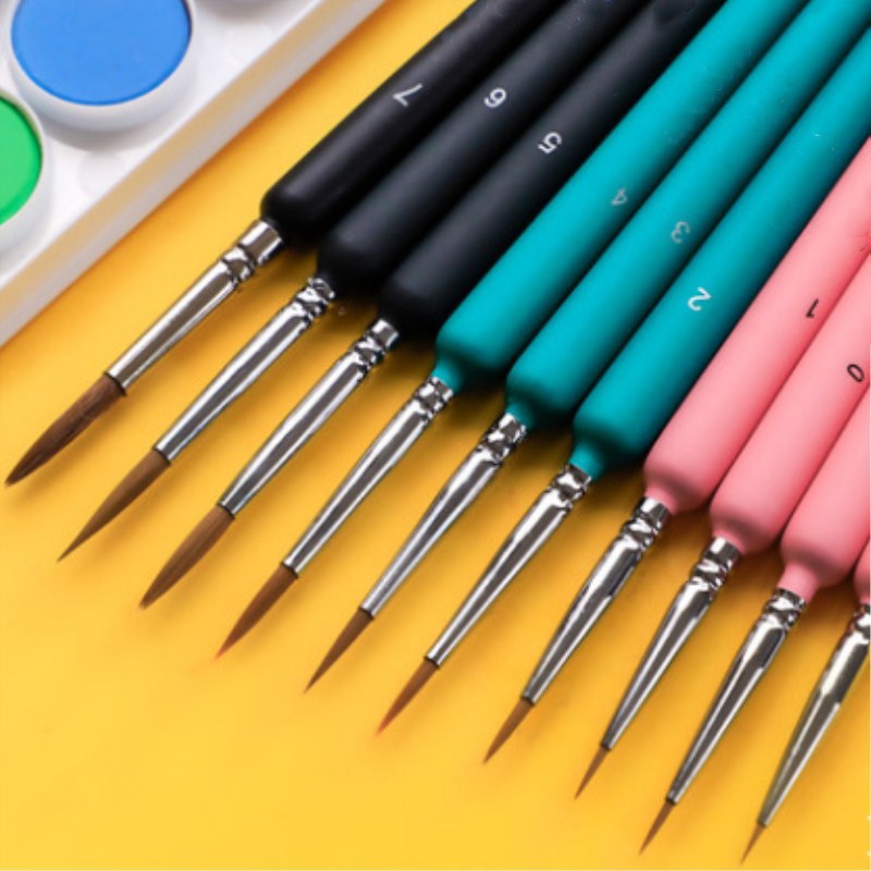 Amazon Delineating Writing Brush Hand-Painted Eyebrow Pencil Art Sketch Brush Weasel&#039;s Hair Delineating Brush Student Eyebrow Painting Brush Wholesale