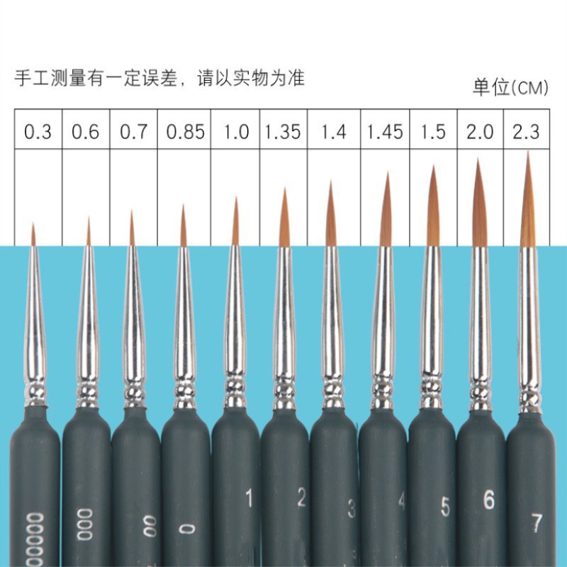 Amazon Delineating Writing Brush Hand-Painted Eyebrow Pencil Art Sketch Brush Weasel&#039;s Hair Delineating Brush Student Eyebrow Painting Brush Wholesale