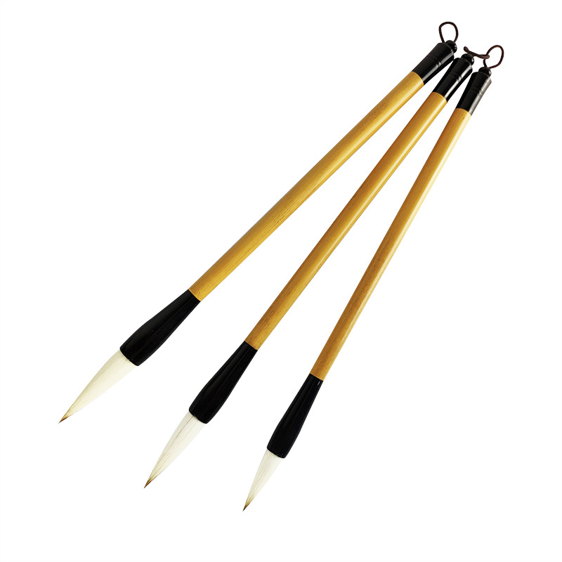 One Piece Dropshipping Student Beginner Weasel&#039;s and Goat&#039;s Hair Writing Brush Calligraphy Training Class Large, Medium and Small Regular Script Set Pen Wholesale