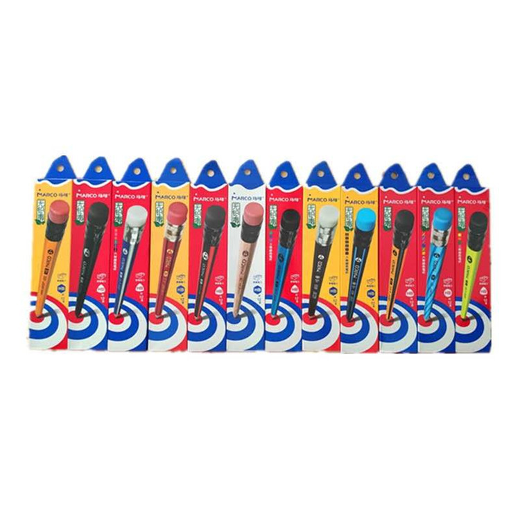 Marco Pencil Wholesale 2B/HB Children&#039;s Triangle Pole/Hexagonal Pole Calligraphy Practice Pencil Hard Pen Calligraphy Available