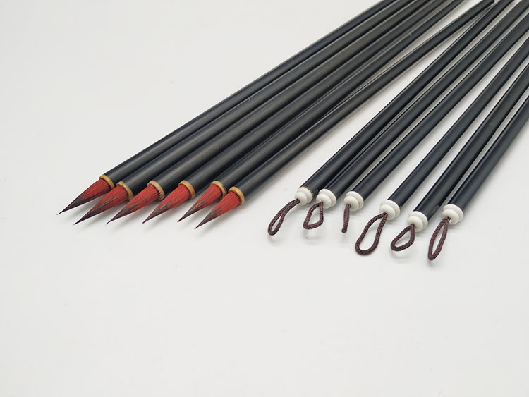 Factory Direct Sales Little Red Hair Teeny Lower Case Writing Brush Copywriting Volume Weasel's Hair Chinese Painting Landscape Hook Line White Pigment Liner