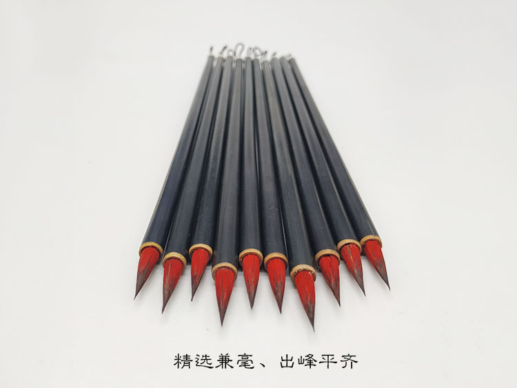 Factory Direct Sales Little Red Hair Teeny Lower Case Writing Brush Copywriting Volume Weasel's Hair Chinese Painting Landscape Hook Line White Pigment Liner