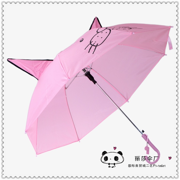 Factory direct selling children cartoon cat ear umbrella can print the logo Factory direct selling children cartoon cat ear umbrella can print the logo