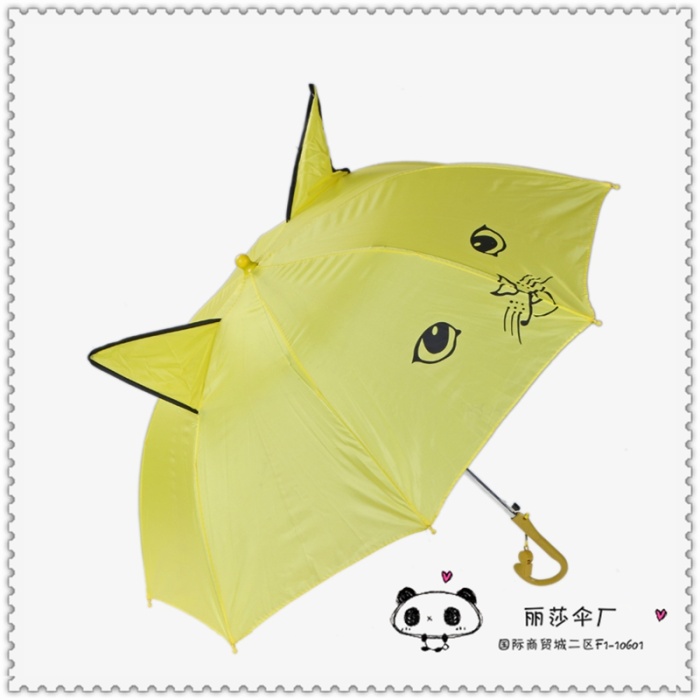 Factory direct selling children cartoon cat ear umbrella can print the logo Factory direct selling children cartoon cat ear umbrella can print the logo