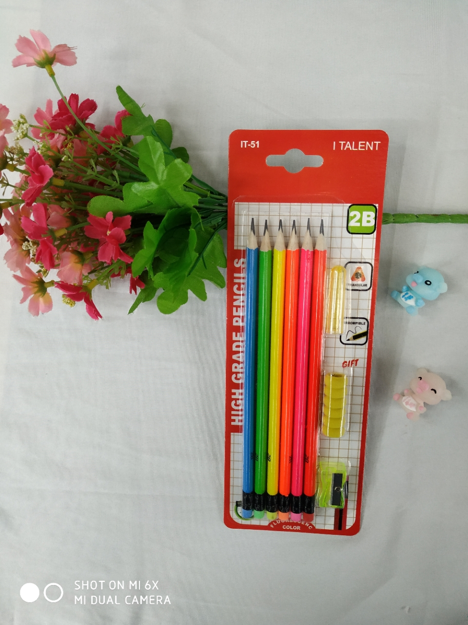 2B suction pencil stationery set 6+3 combination pencil