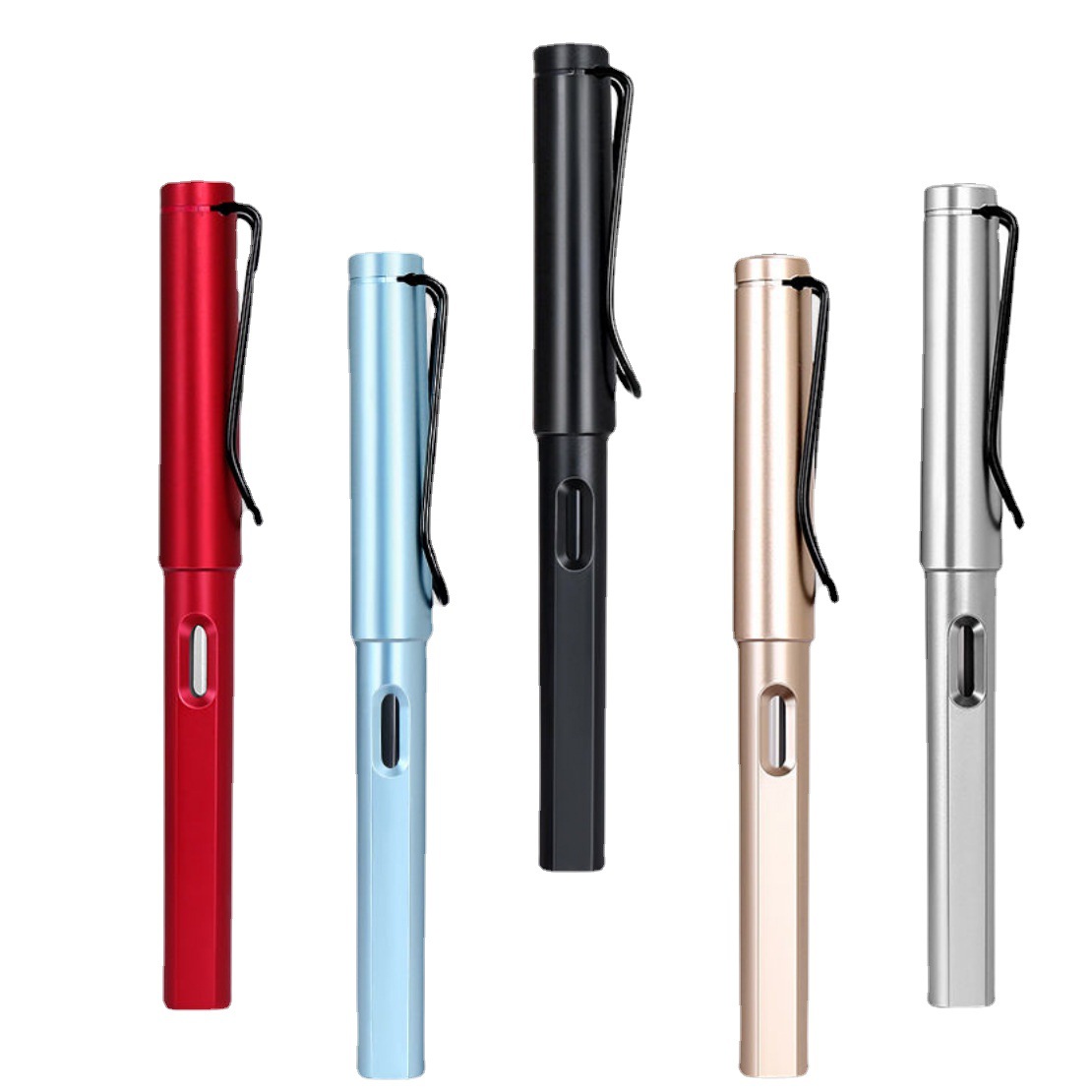 Pen-Type Writing Brush Copy Scripture Soft Brush Pen Portable Soft Head Calligraphy Practice Weasel&#039;s and Goat&#039;s Hair Ou Kai with Cover Pen Type Writing Brush