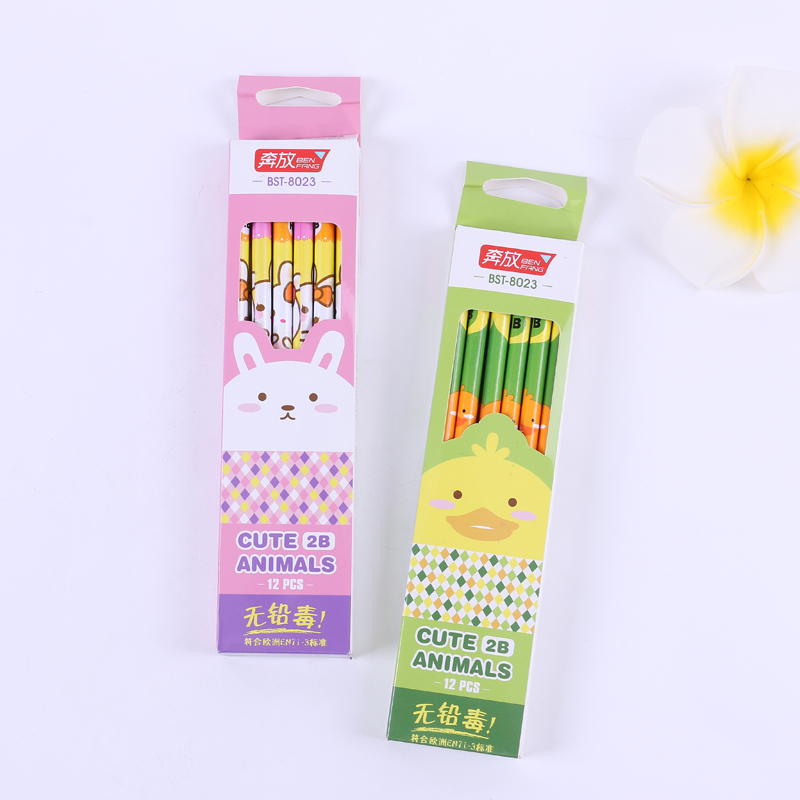 Doctor special industry and trade products with eraser head students wood lead free environmental protection 2B writing pencil