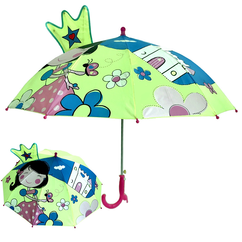 10-Strand Creative Automatic 3D Cartoon Shape Children's Umbrella Ear Umbrella Straight Umbrella Toy Umbrella Sunny Umbrella