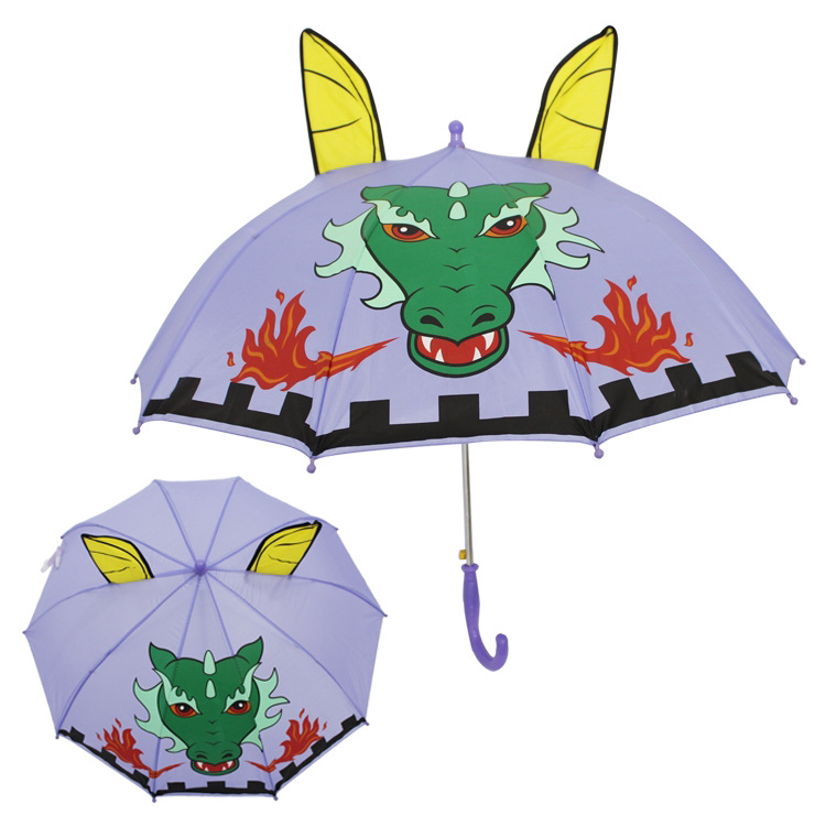 10-Strand Creative Automatic 3D Cartoon Shape Children's Umbrella Ear Umbrella Straight Umbrella Toy Umbrella Sunny Umbrella