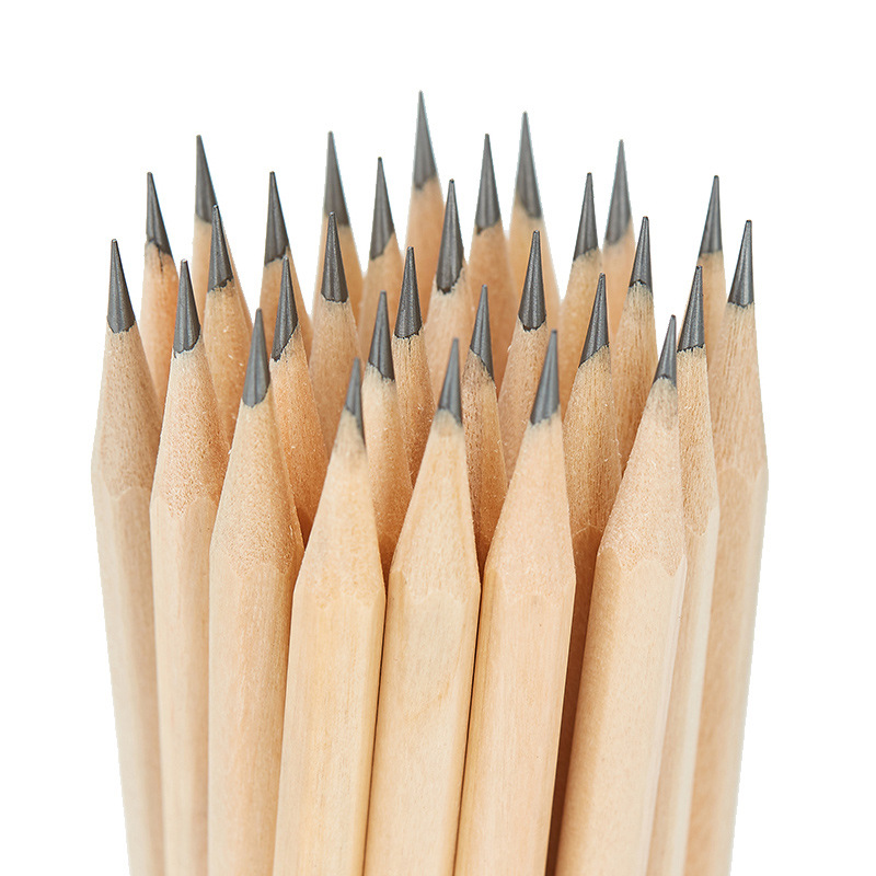 Log Six Angle Rod HB Children Pens for Writing Letters 2B Pencil Exam Fill Card School Supplies Sketch Thick Black Write Constantly