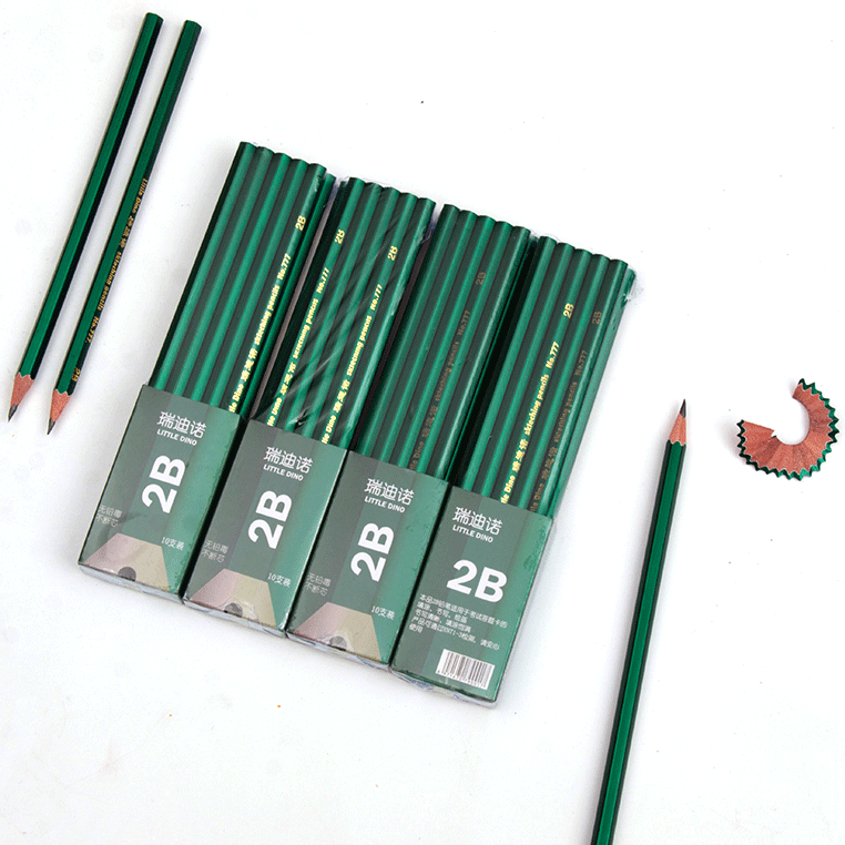 Primary School Student 2B Exam Pencil HB Writing Pencil Children&#039;s School Supplies Stationery Non-Lead-Poisonous Pencil Set Wholesale