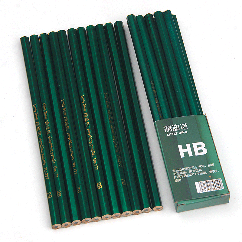 Primary School Student 2B Exam Pencil HB Writing Pencil Children&#039;s School Supplies Stationery Non-Lead-Poisonous Pencil Set Wholesale