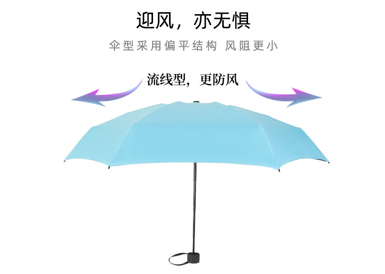The Pocket umbrella vinyl Sunshade Manual folding Women's Mini umbrella ultra-light, Compact, fashion and simple 50% off umbrella