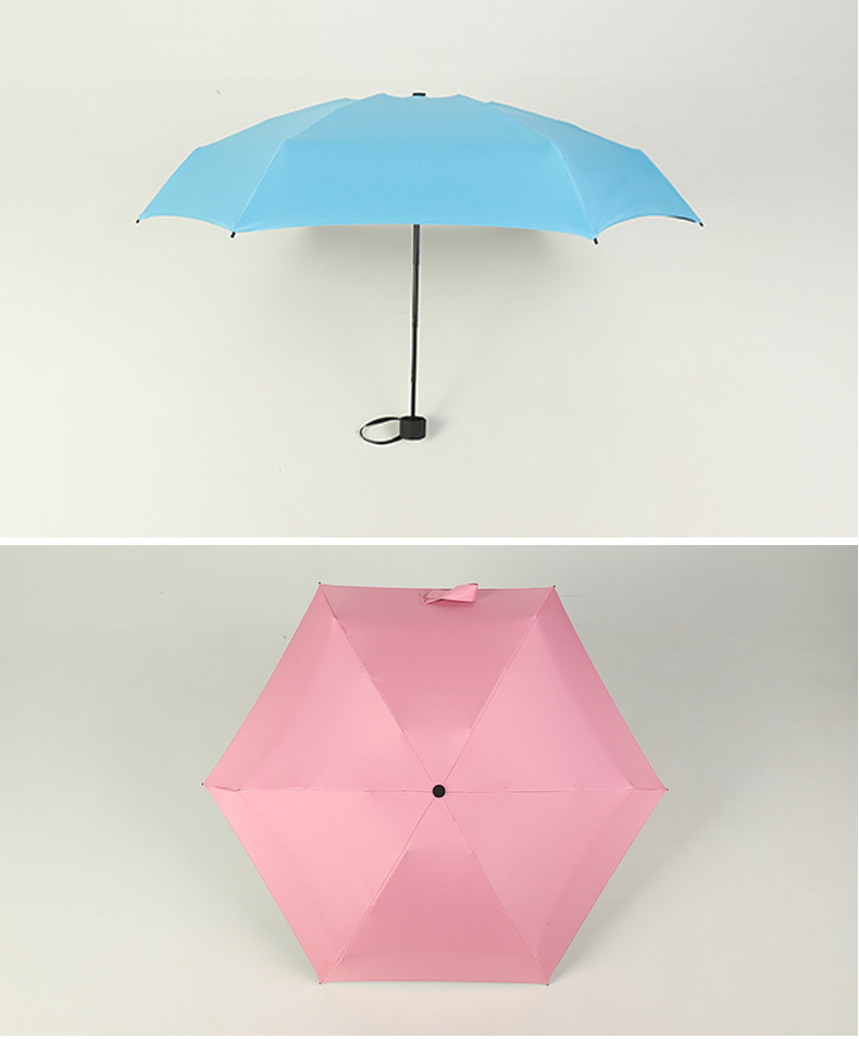 The Pocket umbrella vinyl Sunshade Manual folding Women's Mini umbrella ultra-light, Compact, fashion and simple 50% off umbrella
