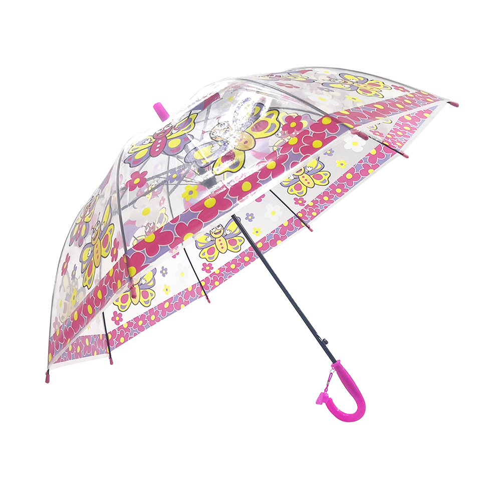 PVC Transparent Cartoon umbrella for children Semi-automatic creative gift umbrella umbrella with LOGO manufacturers wholesale