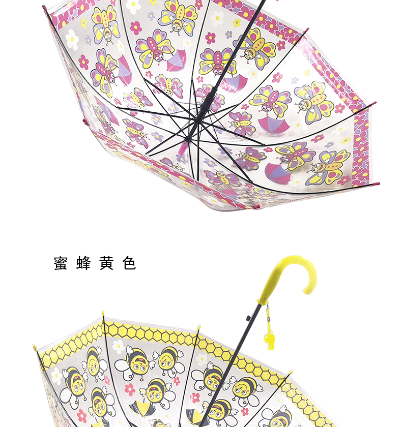 PVC Transparent Cartoon umbrella for children Semi-automatic creative gift umbrella umbrella with LOGO manufacturers wholesale PVC Transparent Cartoon umbrella for children Semi-automatic creative gift umbrella umbrella with LOGO manufacturers wholesale
