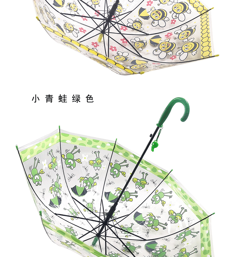 PVC Transparent Cartoon umbrella for children Semi-automatic creative gift umbrella umbrella with LOGO manufacturers wholesale PVC Transparent Cartoon umbrella for children Semi-automatic creative gift umbrella umbrella with LOGO manufacturers wholesale