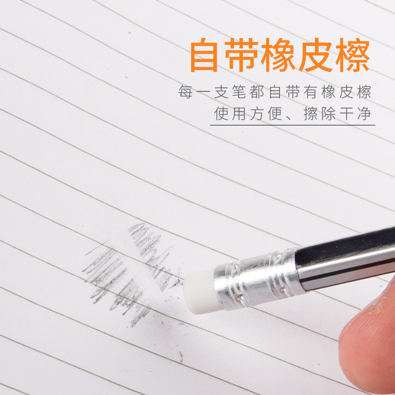 Chenguang Triangle Pencil Primary School Student Durable Pencil 2B Children Kindergarten HB Hexagonal Log Pencil with Eraser
