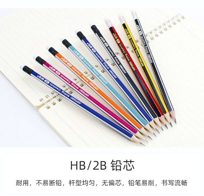 Chenguang Triangle Pencil Primary School Student Durable Pencil 2B Children Kindergarten HB Hexagonal Log Pencil with Eraser