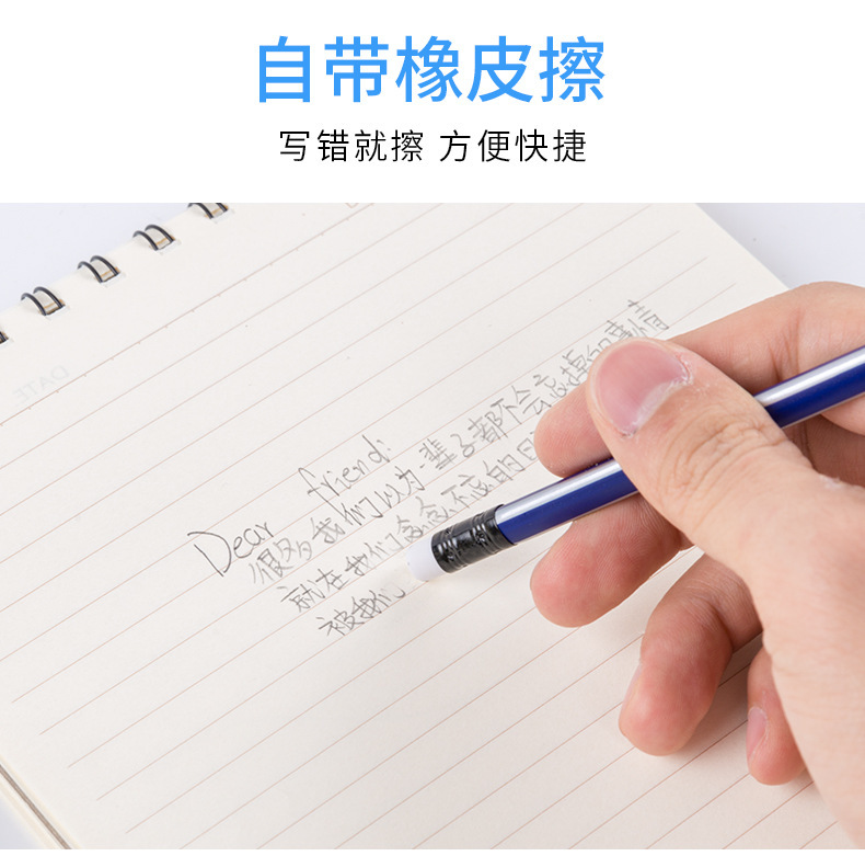 Chenguang Triangle Pencil Primary School Student Durable Pencil 2B Children Kindergarten HB Hexagonal Log Pencil with Eraser
