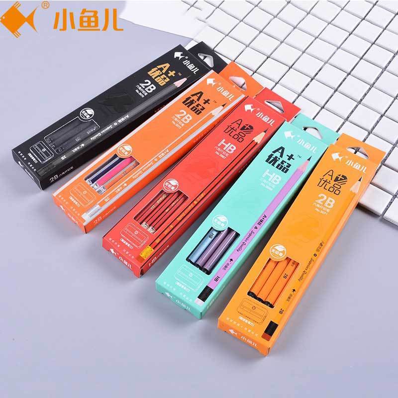 Xiaoyuer HB with Eraser Triangle Hexagon Rod 2B Exam Pens for Writing Letters with Pencil Sharpener Student Pencil Wholesale