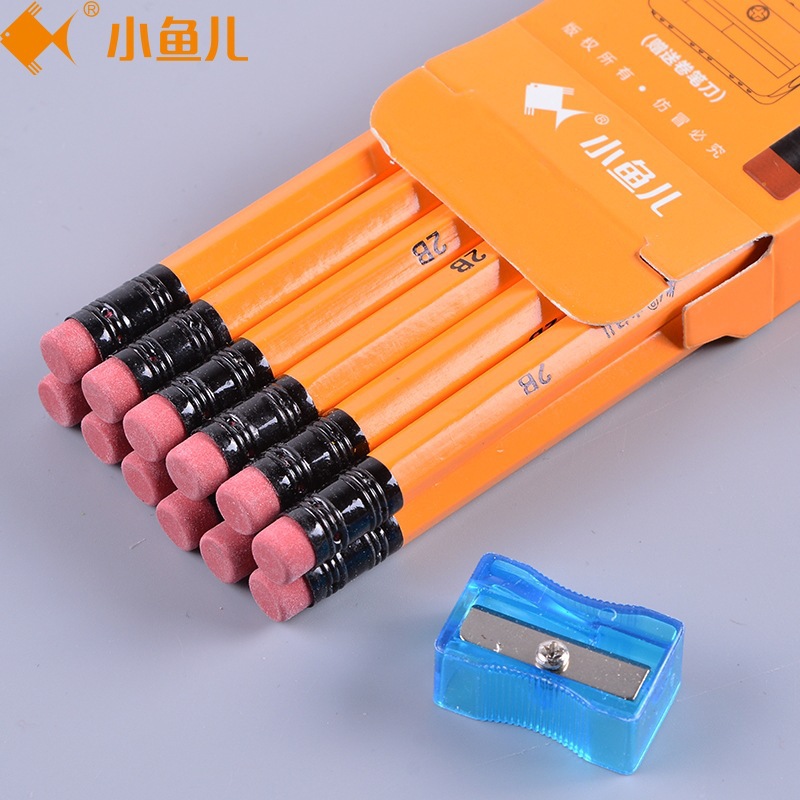 Xiaoyuer HB with Eraser Triangle Hexagon Rod 2B Exam Pens for Writing Letters with Pencil Sharpener Student Pencil Wholesale