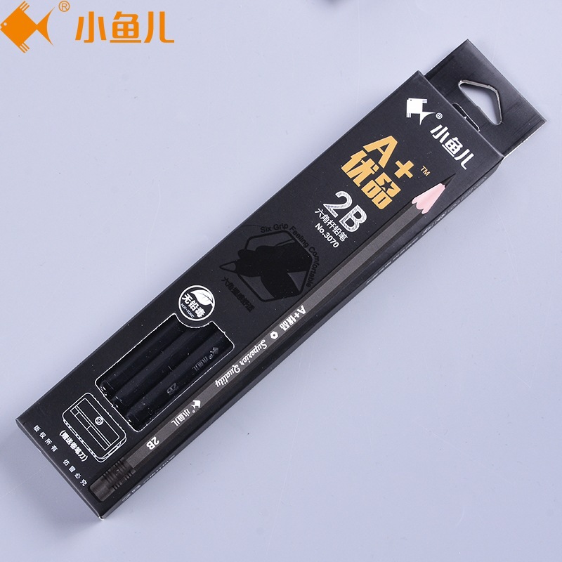 Xiaoyuer HB with Eraser Triangle Hexagon Rod 2B Exam Pens for Writing Letters with Pencil Sharpener Student Pencil Wholesale