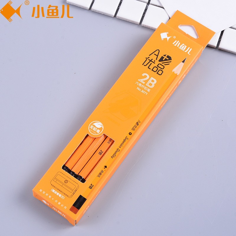 Xiaoyuer HB with Eraser Triangle Hexagon Rod 2B Exam Pens for Writing Letters with Pencil Sharpener Student Pencil Wholesale