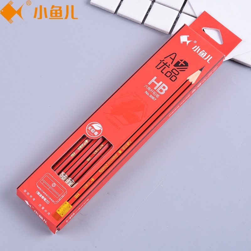 Xiaoyuer HB with Eraser Triangle Hexagon Rod 2B Exam Pens for Writing Letters with Pencil Sharpener Student Pencil Wholesale