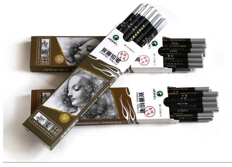 Marley C7401 Sketch Drawing Painting Marley Pencil 2B Pencil Sketching Pencil Student Pencil Charcoal Pencil Minghua