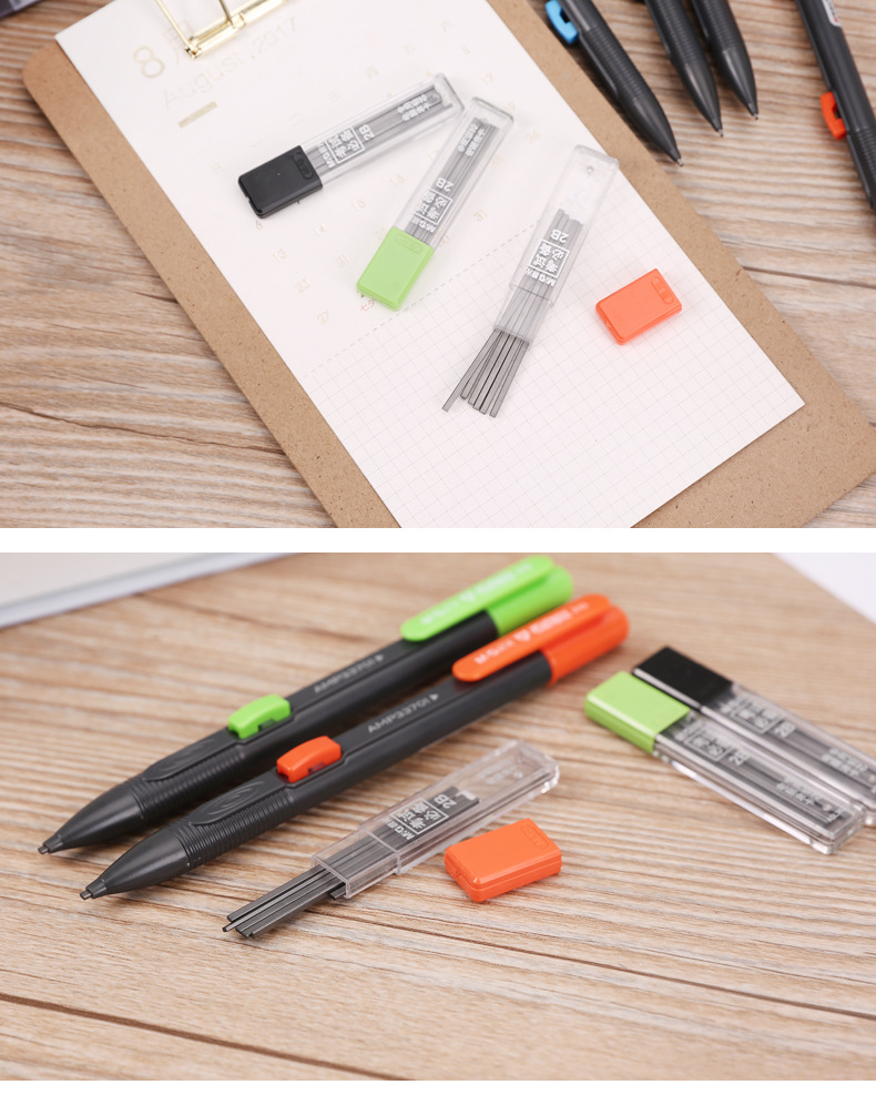 Stationery Authentic 2B Propelling Pencil AMP33701 Computer Answer Filling Lead Exam Recommended ASL36201 Pencil Leads