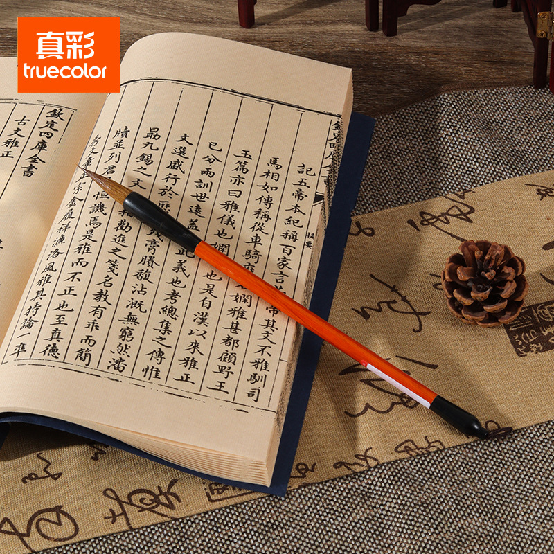 True Color Writing Brush Made of Weasel&#039;s Hair Not Easy to Fork Calligraphy Ou Kai Xing Kai Writing Brush Writing Traditional Chinese Painting Writing Brush Made of Weasel&#039;s Hair Factory Wholesale