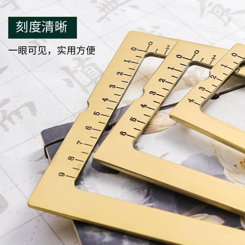 Paper Weight Calligraphy Materials Calligraphy Brass Paper Weight Writing Brush Full Set Calligraphy Practice Press Chinese Art Paper Box Three-Piece Set Calligraphy Paperweight