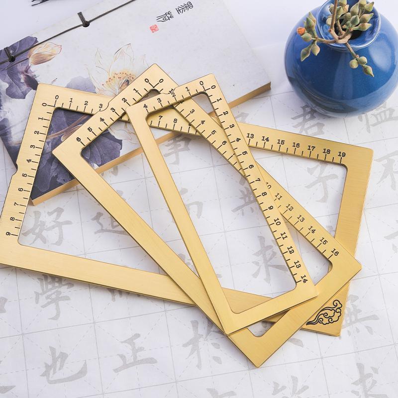 Paper Weight Calligraphy Materials Calligraphy Brass Paper Weight Writing Brush Full Set Calligraphy Practice Press Chinese Art Paper Box Three-Piece Set Calligraphy Paperweight