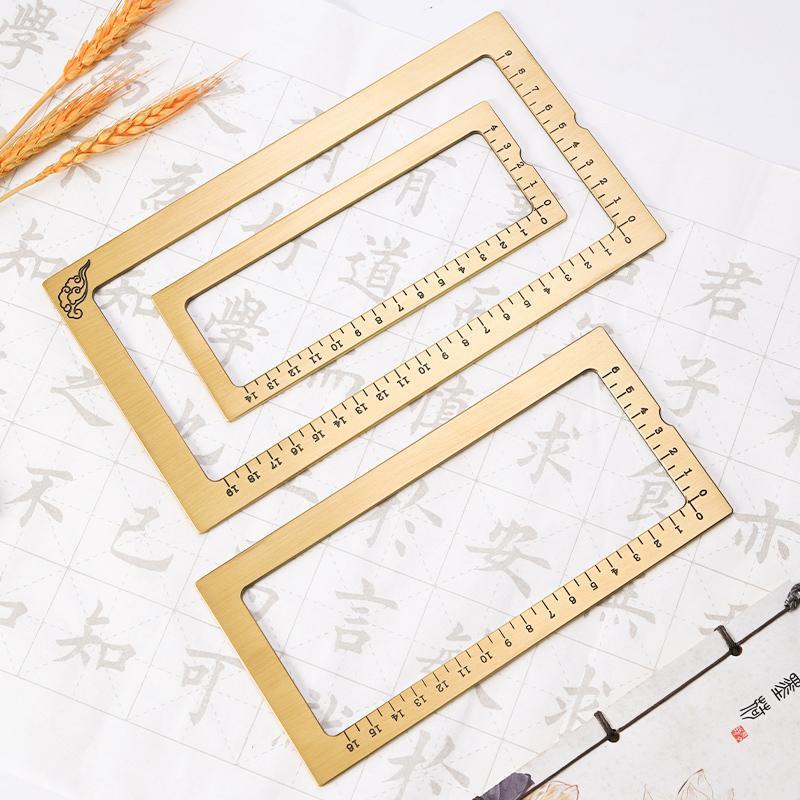 Paper Weight Calligraphy Materials Calligraphy Brass Paper Weight Writing Brush Full Set Calligraphy Practice Press Chinese Art Paper Box Three-Piece Set Calligraphy Paperweight